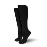 Black Knee High Bamboo Socks for Women, Relaxed Fit Bamboo Boot Socks without Elastic Band