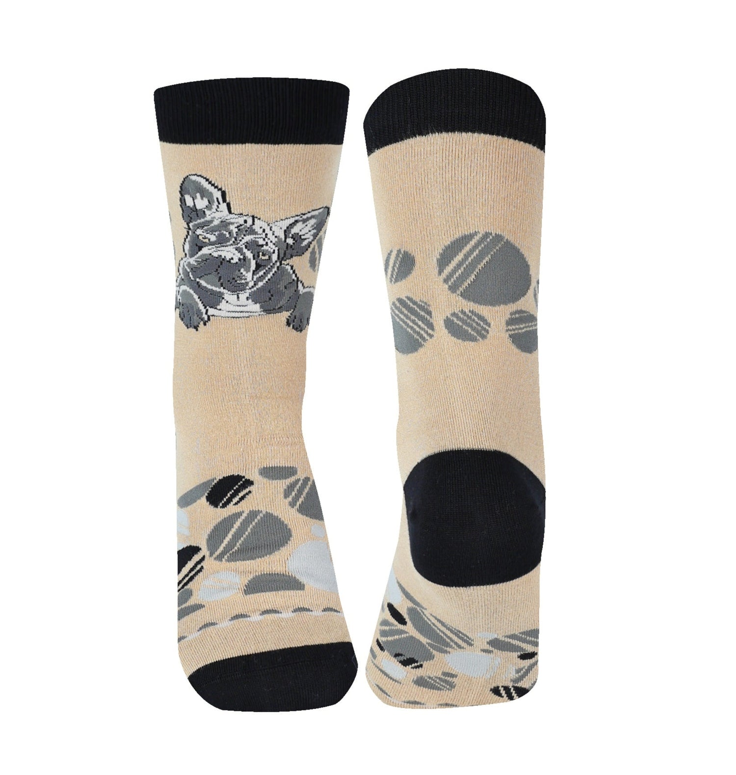 Frenchie French Bulldog Bamboo Crew Socks for Men, Men's Funky Dress Sock Made from Sustainable Bamboo