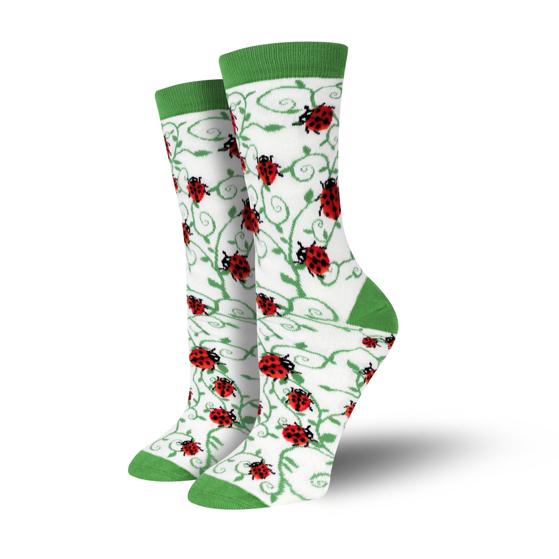 Ladybug Socks for Women Made from Sustainable Bamboo, Ladybug Bamboo Cute and Soft Socks for Women