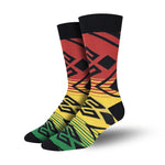 Men's Rasta Bamboo Socks, Bamboo Crew Socks for Men Reggae Colored