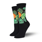 Monstera Bamboo Crew Sock for Women, Monstera Crew Socks for Ladies Made from Bamboo