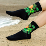 Monstera Bamboo Crew Sock for Women, Monstera Crew Socks for Ladies Made from Bamboo