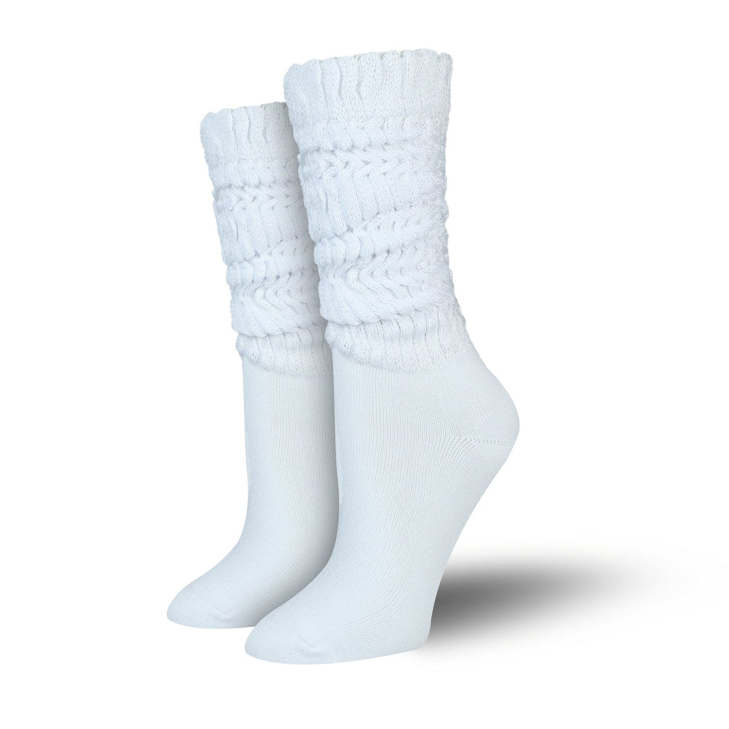 White Scrunch Socks for Women, White Scrunch Bamboo Socks for Women Made from Sustainable Bamboo